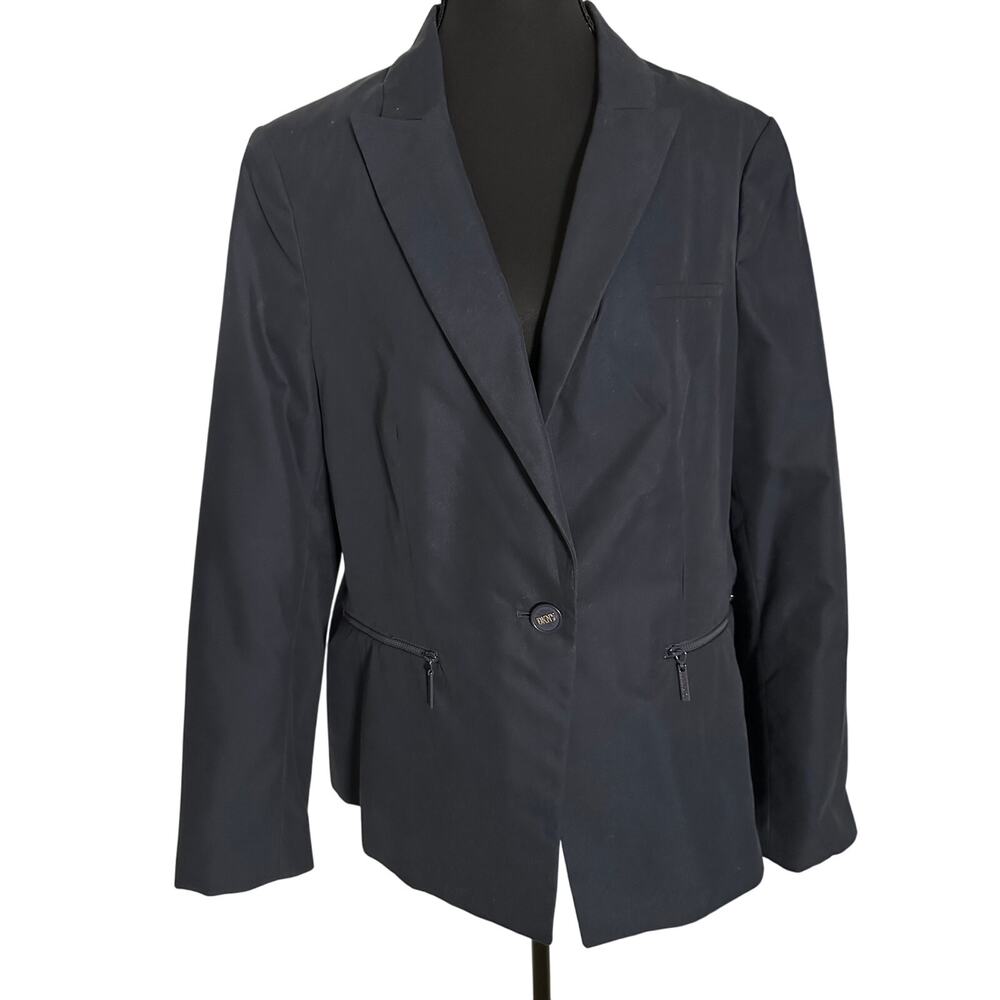 DKNY Womens Business Casual One Button Blazer